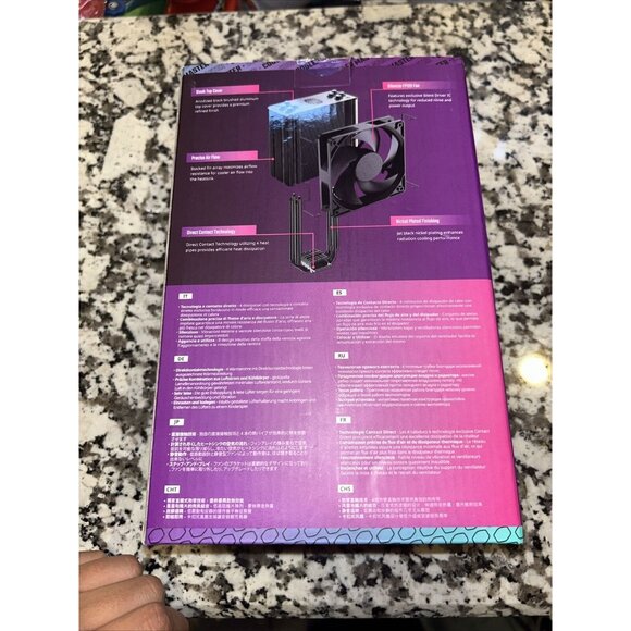 Cooler Master Hyper 212 Black Edition RGB 120mm CPU Cooling Fan New In Box OB.48 - Picture 3 of 7